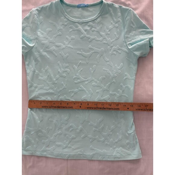 J McLaughlin Catalina Cloth Shirt Medium Textured Coral Pattern Fitted Beach - Picture 11 of 16